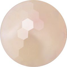 Round Faceted Pointed Back (Doublets) Crystal Glass Stone, Nude 3 Moonshine (04030-70110-K-80100-K-M), Czech Republic