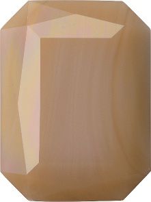 Octagon Faceted Flat Back Crystal Glass Stone, Nude 3 Opaque (71200), Czech Republic