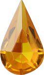 Pear Faceted Pointed Back (Doublets) Crystal Glass Stone, Orange 2 Transparent With Ab (10030-Abb), Czech Republic