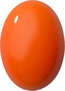 Oval Cabochons Flat Back Crystal Glass Stone, Orange 3 Opaque (93130), Czech Republic