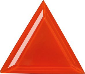 Triangle Faceted Pointed Back (Doublets) Crystal Glass Stone, Orange 3 Colours 69 (69327), Czech Republic