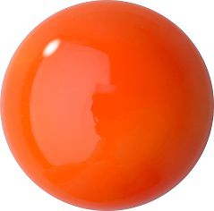 Round Cabochons Flat Back Crystal Glass Stone, Orange 4 Opaque (93142), Czech Republic