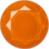 Round Faceted Flat Back Crystal Glass Stone, Orange 4 Colours 69 (69173), Czech Republic