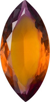 Navette Faceted Pointed Back (Doublets) Crystal Glass Stone, Orange 5 Multicolours (Bi-1007-2007), Czech Republic