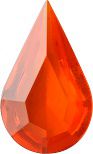 Pear Faceted Pointed Back (Doublets) Crystal Glass Stone, Orange 5 Transparent (90030), Czech Republic