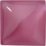 Square Cabochons Flat Back Crystal Glass Stone, Pink 2 Moonshine (00375), Czech Republic