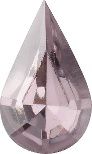 Pear Faceted Pointed Back (Doublets) Crystal Glass Stone, Pink 2 Transparent With Aluminium (20010-Al), Czech Republic