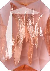 Octagon Faceted Pointed Back (Doublets) Crystal Glass Stone, Pink 4 With Silver (7012L0-Ag-Tw), Czech Republic