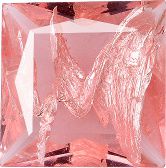 Square Faceted Pointed Back (Doublets) Crystal Glass Stone, Pink 5 With Silver (7012L0-Ag-Tw), Czech Republic