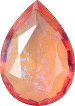 Pear Faceted Pointed Back (Doublets) Crystal Glass Stone, Pink 6 Mexico Opals (Mex-8-St-), Czech Republic