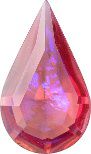 Pear Faceted Pointed Back (Doublets) Crystal Glass Stone, Pink 6 Mexico Opals (Mex-32), Czech Republic