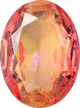Oval Faceted Pointed Back (Doublets) Crystal Glass Stone, Pink 6 Mexico Opals (Mex-8-St-), Czech Republic