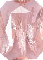 Octagon Faceted Pointed Back (Doublets) Crystal Glass Stone, Pink 7 With Silver (7011L0-Ag-Tw), Czech Republic