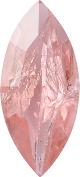 Navette Faceted Pointed Back (Doublets) Crystal Glass Stone, Pink 7 With Silver (7011L0-Ag-Tw), Czech Republic