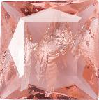 Square Faceted Pointed Back (Doublets) Crystal Glass Stone, Pink 7 With Silver (7012L0-Ag-Tw-St), Czech Republic