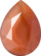 Pear Faceted Pointed Back (Doublets) Crystal Glass Stone, Pink 7 Pearl Colours (7409-St), Czech Republic