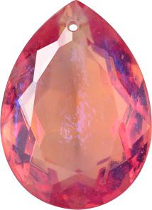 Pear Sew-On Crystal Glass Stone, Pink 7 Mexico Opals (Mex-8-St), Czech Republic