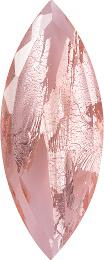 Navette Faceted Pointed Back (Doublets) Crystal Glass Stone, Pink 7 With Silver (7012L0-Ag-Tw), Czech Republic