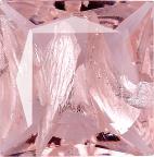 Square Faceted Pointed Back (Doublets) Crystal Glass Stone, Pink 8 With Silver (7011L0-Ag-Tw), Czech Republic