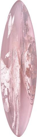 Navette Cabochons Flat Back Crystal Glass Stone, Pink 8 With Silver (7011L0-Ag-Tw), Czech Republic