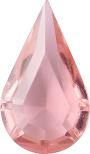 Pear Faceted Pointed Back (Doublets) Crystal Glass Stone, Pink 8 Transparent (70120-L), Czech Republic