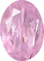Oval Faceted Pointed Back (Doublets) Crystal Glass Stone, Pink 8 With Silver (7020L0-Ag-Tw), Czech Republic