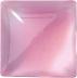 Square Cabochons Flat Back Crystal Glass Stone, Pink 10 Milky Colours (00030-7400-Tw), Czech Republic