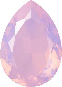 Pear Faceted Pointed Back (Doublets) Crystal Glass Stone, Pink 10 Milky Colours (Milky-Pink), Czech Republic
