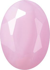 Oval Faceted Flat Back Crystal Glass Stone, Pink 10 Pearl Colours (02407), Czech Republic