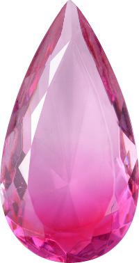 Pear Faceted Pointed Back (Doublets) Crystal Glass Stone, Pink 11 Multicolours (Bi-7011K-7035K), Czech Republic