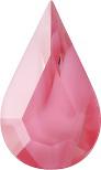 Pear Faceted Pointed Back (Doublets) Crystal Glass Stone, Pink 11 Pearl Colours (74010-00030-Tw-Gf), Czech Republic