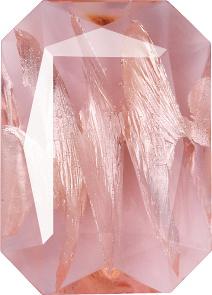 Octagon Faceted Pointed Back (Doublets) Crystal Glass Stone, Pink 12 With Silver (7011L0-Ag-Tw), Czech Republic