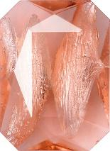 Octagon Faceted Pointed Back (Doublets) Crystal Glass Stone, Pink 12 With Silver (70130-L-Ag-Tw), Czech Republic