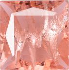 Square Faceted Pointed Back (Doublets) Crystal Glass Stone, Pink 12 With Silver (7012L0-Ag-Tw), Czech Republic