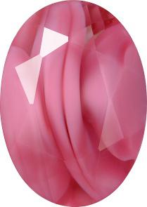 Oval Faceted Pointed Back (Doublets) Crystal Glass Stone, Pink 13 Pearl Colours (74000-00030-Tw), Czech Republic