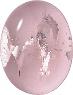 Oval Cabochons Flat Back Crystal Glass Stone, Pink 13 With Silver (7011L0-Ag-Tw), Czech Republic