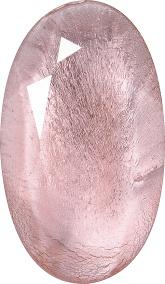 Oval Faceted Pointed Back (Doublets) Crystal Glass Stone, Pink 14 With Silver (70119-L), Czech Republic