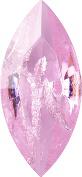 Navette Faceted Pointed Back (Doublets) Crystal Glass Stone, Pink 15 With Silver (7020L0-Ag-Tw), Czech Republic