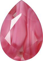 Pear Faceted Pointed Back (Doublets) Crystal Glass Stone, Pink 15 Pearl Colours (74000-00030-Tw), Czech Republic