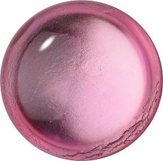 Round Cabochons Flat Back Crystal Glass Stone, Pink 16 With Silver (701090-K), Czech Republic