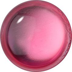 Round Cabochons Flat Back Crystal Glass Stone, Pink 16 With Silver (701290-K), Czech Republic