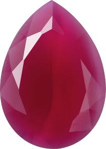 Pear Faceted Pointed Back (Doublets) Crystal Glass Stone, Pink 16 Milky Colours (04030-70350-K), Czech Republic