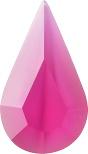 Pear Faceted Pointed Back (Doublets) Crystal Glass Stone, Pink 17 Milky Colours (04030-70350-K), Czech Republic