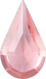 Pear Faceted Pointed Back (Doublets) Crystal Glass Stone, Pink 19 Transparent (70110-L), Czech Republic