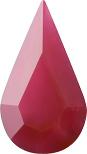 Pear Faceted Pointed Back (Doublets) Crystal Glass Stone, Pink 20 Pearl Colours (09400), Czech Republic