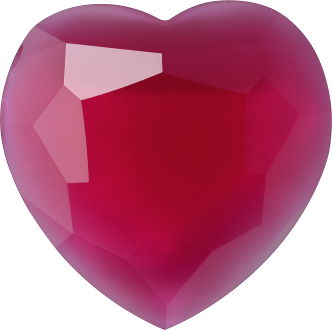 Heart Faceted Pointed Back (Doublets) Crystal Glass Stone, Pink 20 Milky Colours (04030-70350-K), Czech Republic