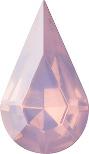 Pear Faceted Pointed Back (Doublets) Crystal Glass Stone, Pink 21 Milky Colours (Milky-Pink-Sf), Czech Republic