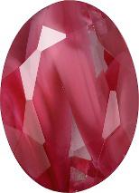 Oval Faceted Pointed Back (Doublets) Crystal Glass Stone, Pink 23 Pearl Colours (94000-00030-Tw), Czech Republic