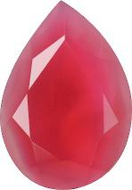 Pear Faceted Pointed Back (Doublets) Crystal Glass Stone, Pink 23 Milky Colours (04030-70150-K-St), Czech Republic