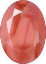 Oval Faceted Pointed Back (Doublets) Crystal Glass Stone, Pink 23 Pearl Colours (74090-00030-Tw), Czech Republic